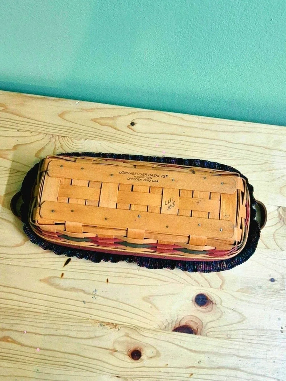 Vintage 1997 Longaberger Father's Day Personal Organizer Basket